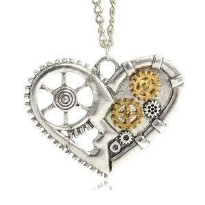 Steampunk Heart Pendant Necklace